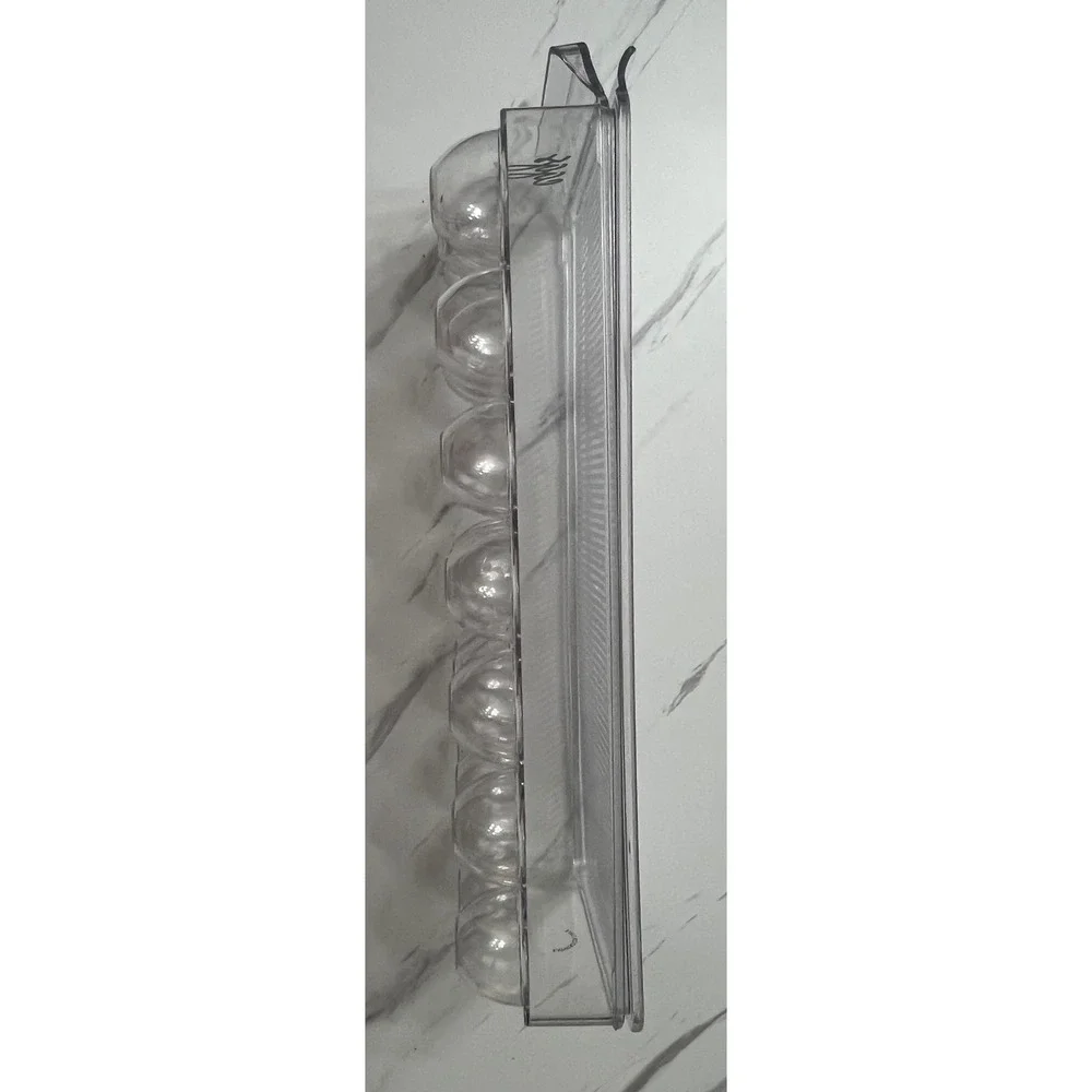 Clear Acrylic 21 Slot Egg Storage Container with Stackable Lid and Handle